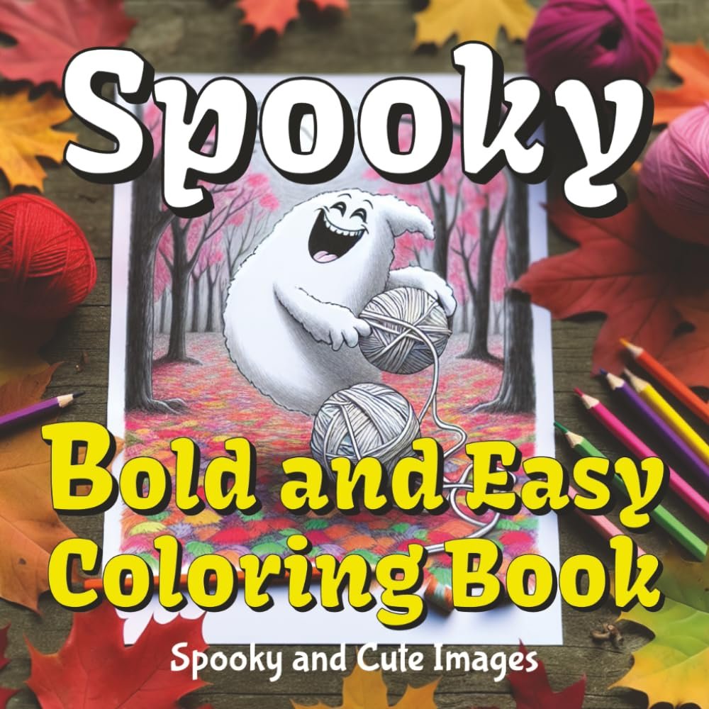 Spooky Bold and Easy Coloring Book